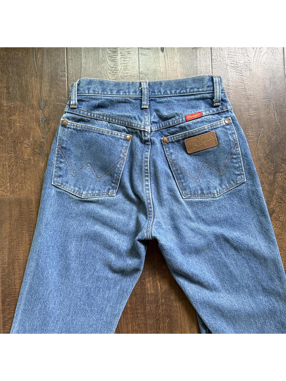 Vintage Wrangler Western Hi Waist Jeans Sz 3 25x35 Red Tab Rodeo Cowgirl
